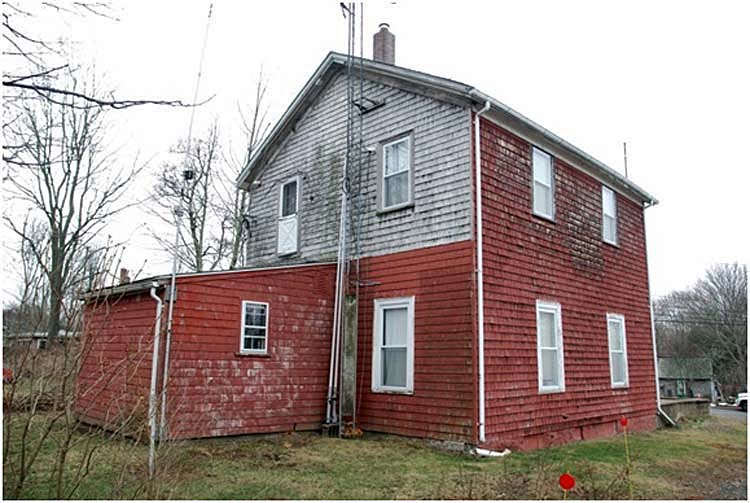 North and west sides of building